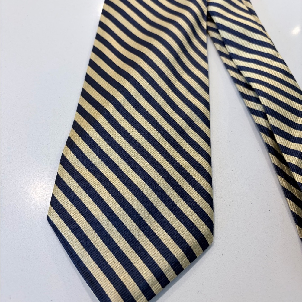 Classic Navy and Gold Striped Brooks Brothers Men's Tie